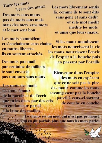 Depuis : Taire les mots; Terre des maux